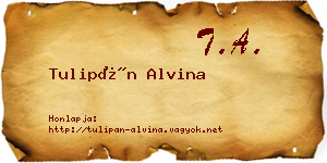 Tulipán Alvina névjegykártya